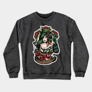 Rydia from Final Fantasy 4 (FFIV) in American Traditional Tattoo Portrait Style T-Shirt Crewneck Sweatshirt